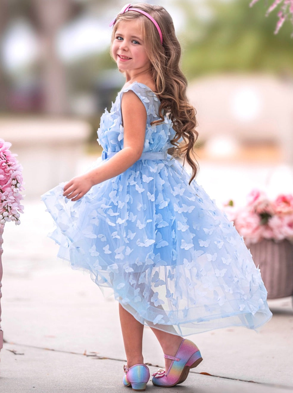 When Dreams Come True Blue Butterfly Dress Mia Belle Girls