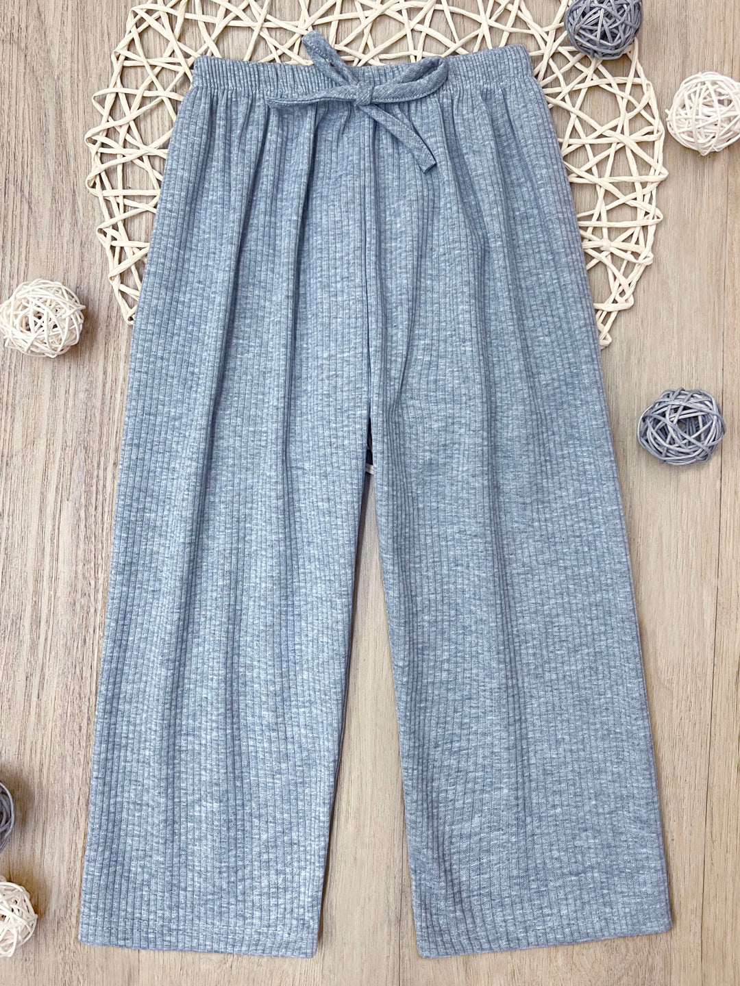 Essentials Ribbed Wide-Leg Pant