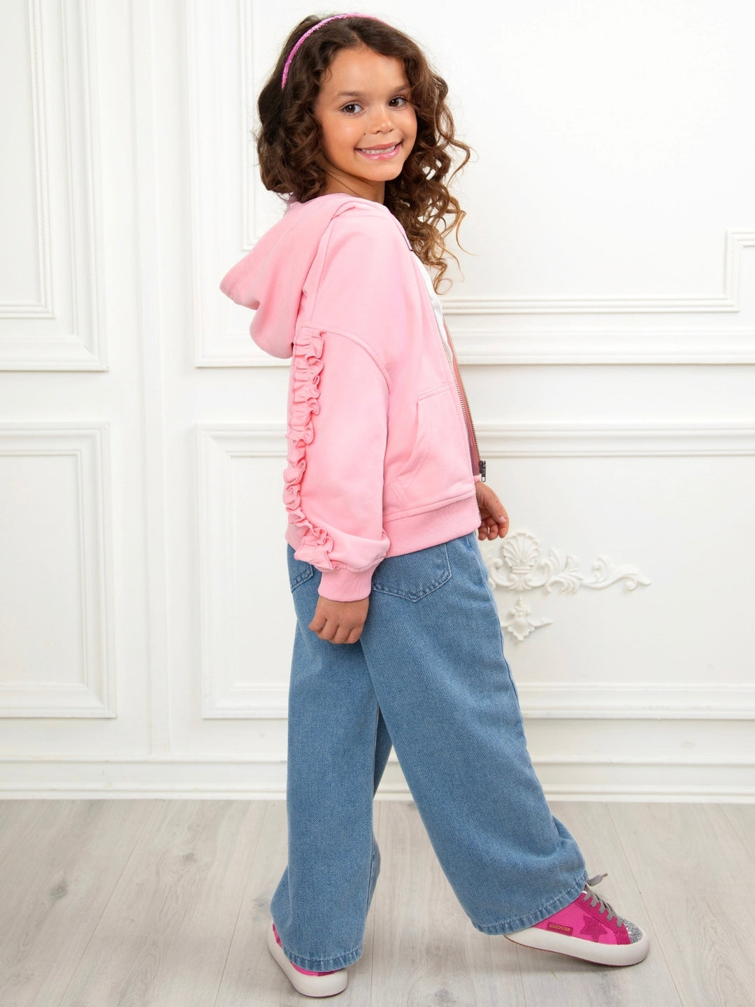 Pretty in Pink Bow Denim 3-Piece Outfit