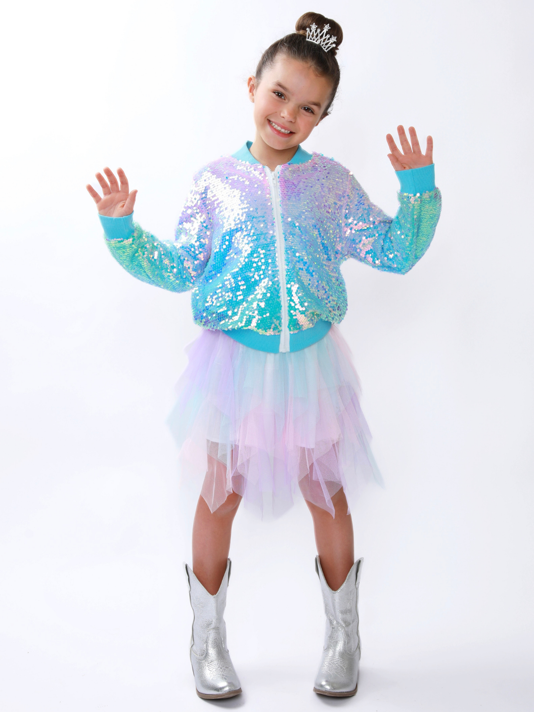 Dreamy Layers Pastel Rainbow Tulle Skirt Mia Belle Girls