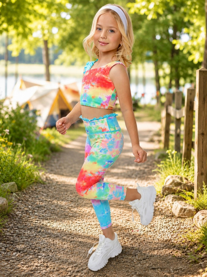 Cotton Candy Splash Active Leggings