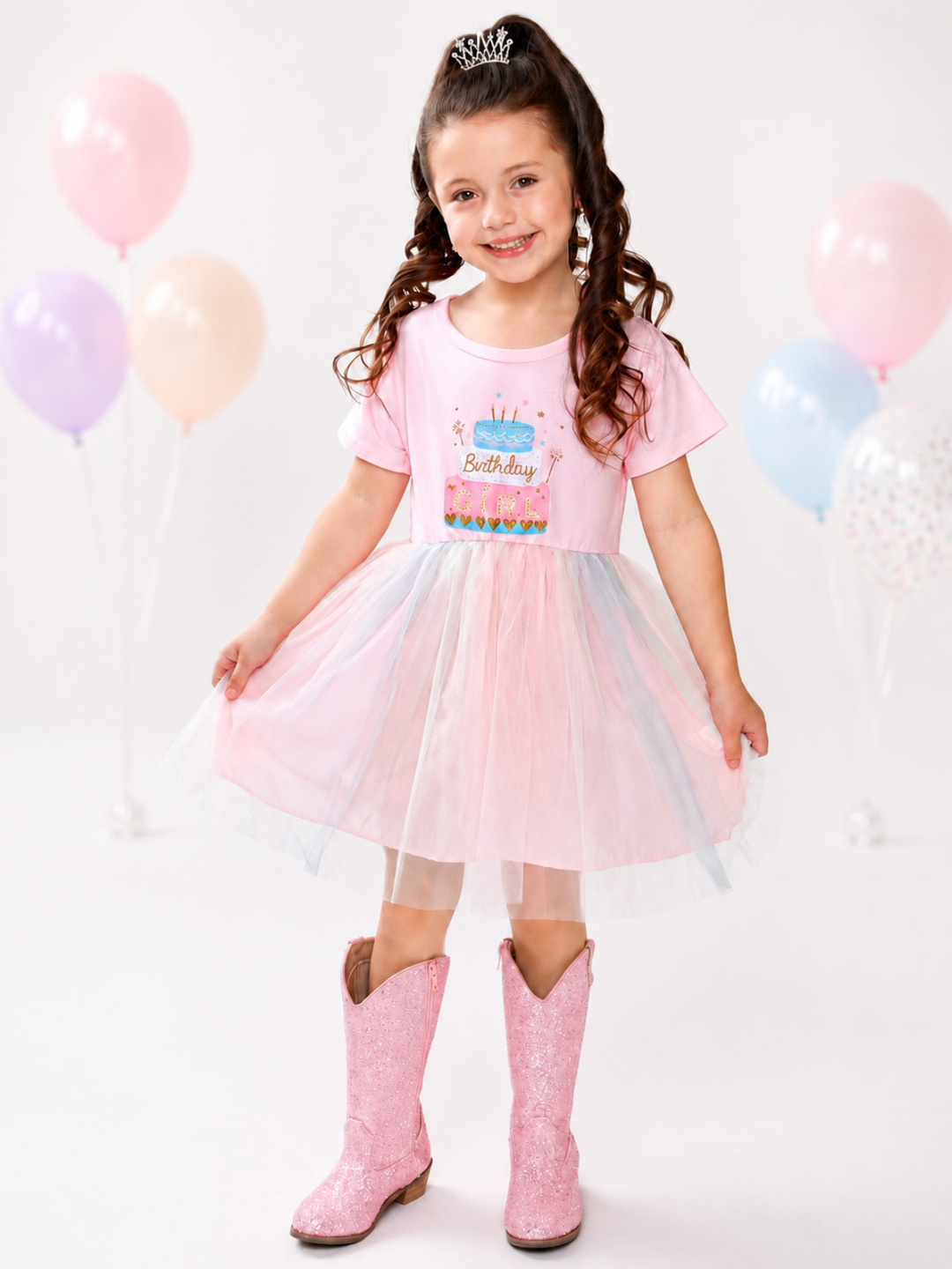1 2 birthday dress Acwssit Half Way To Half Outfit Half Year Birthday For Baby Girl Clothing Set Pink Bodysuit Pink Skirt 6 Months: Clothing, Shoes & Jewelry Halter style top with an extra full pink tulle tutu and lace flower accent Girls Birthday Dresses & Outfits
