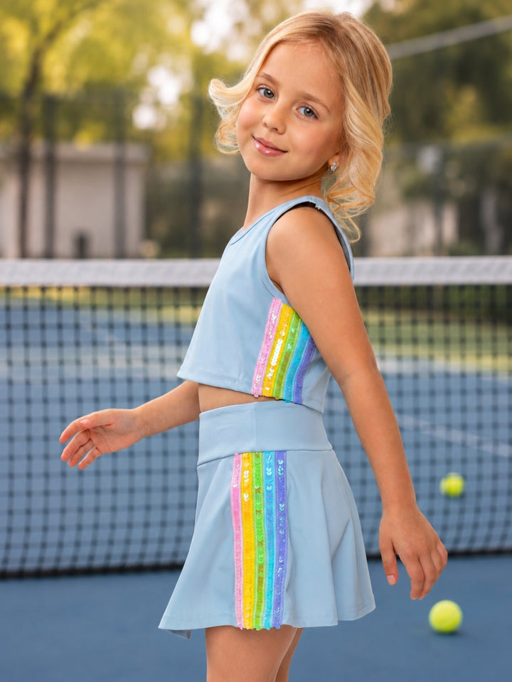 Rainbow Rush Athletic Skort Set