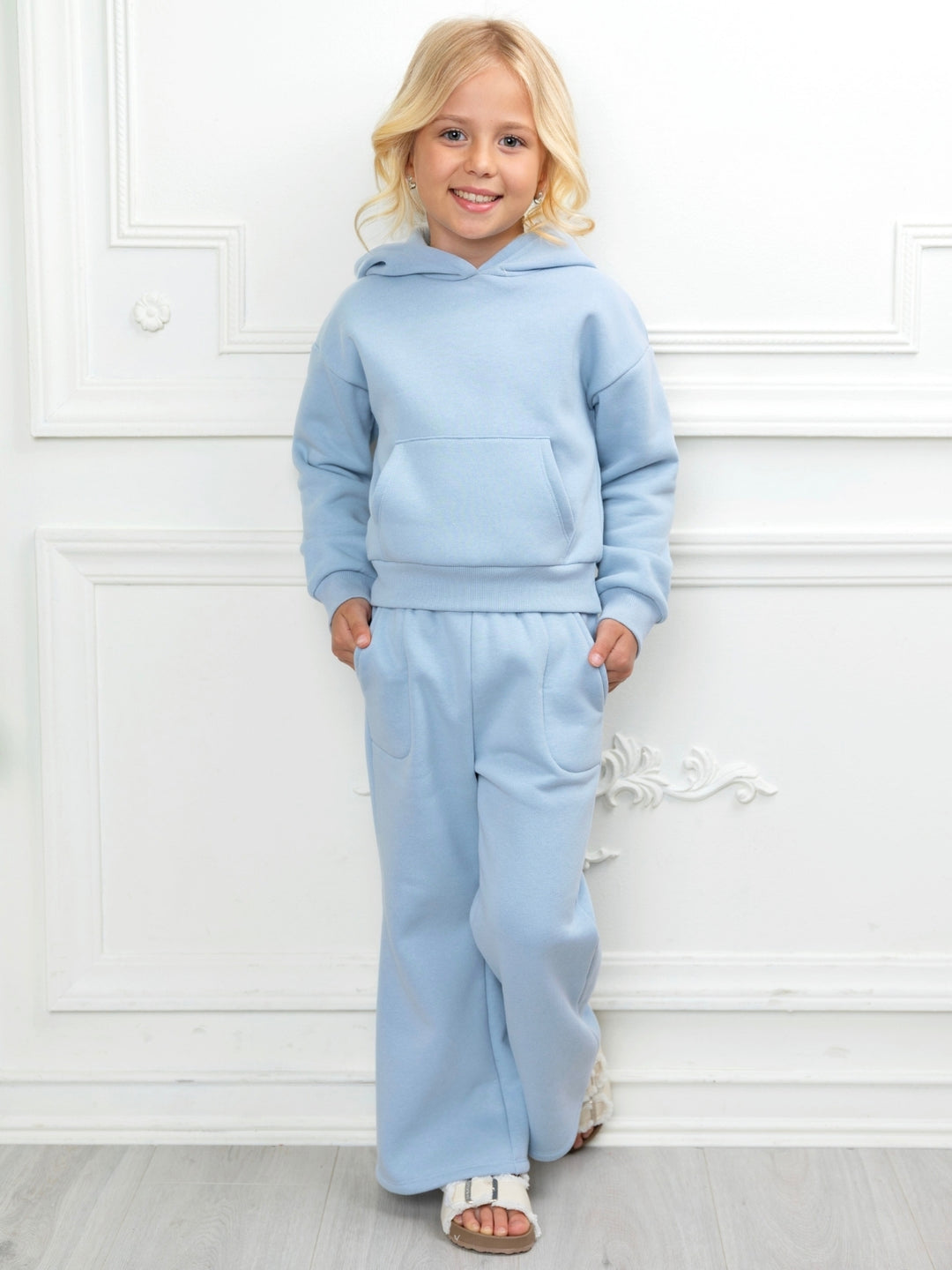 Cozy Charm Fleece Hoodie and Flare Pant Set