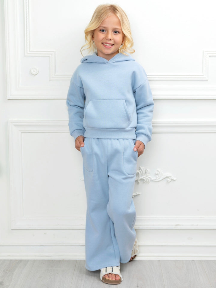 Cozy Charm Fleece Hoodie and Flare Pant Set