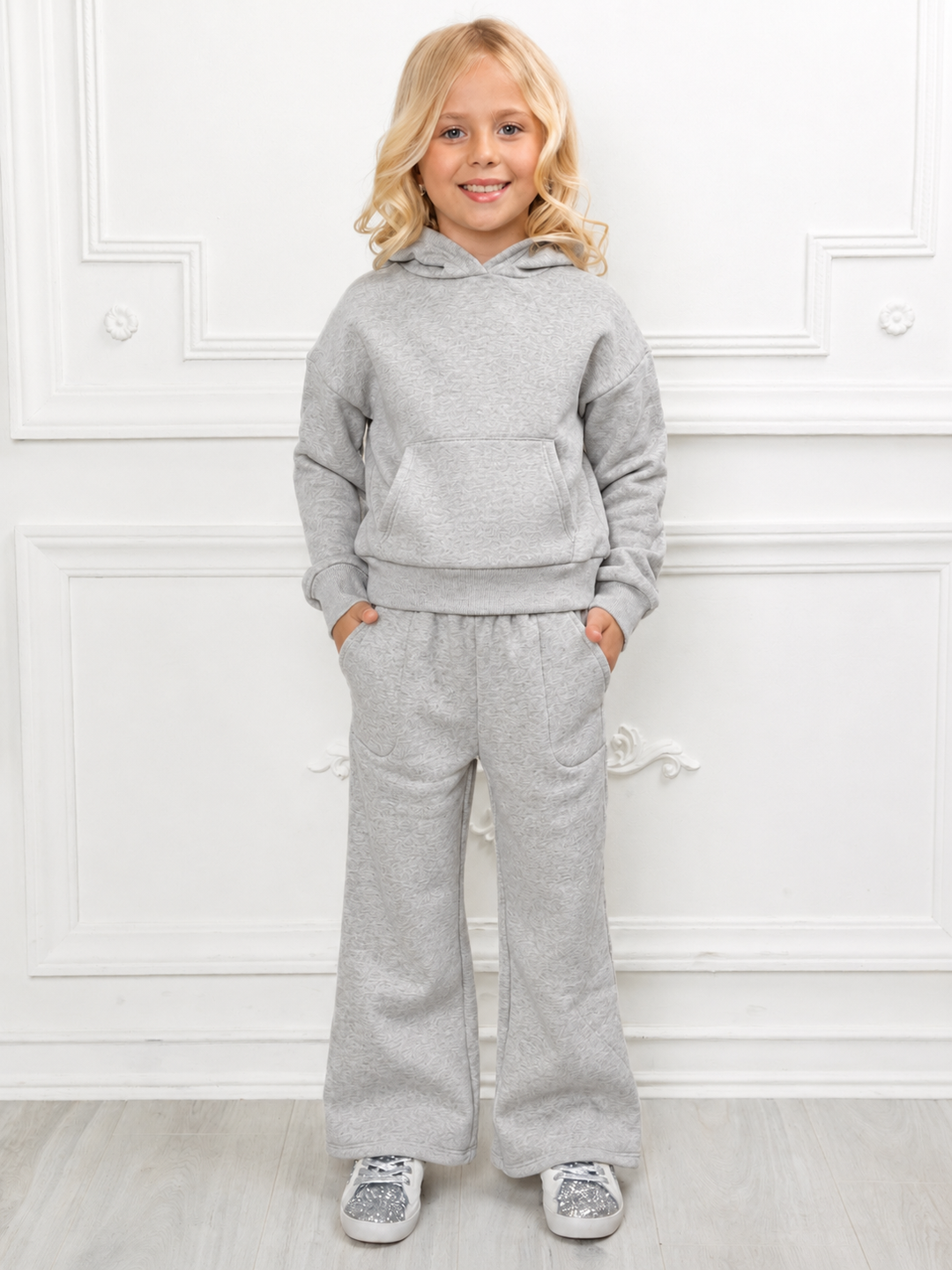 Cozy Charm Fleece Hoodie and Flare Pant Set