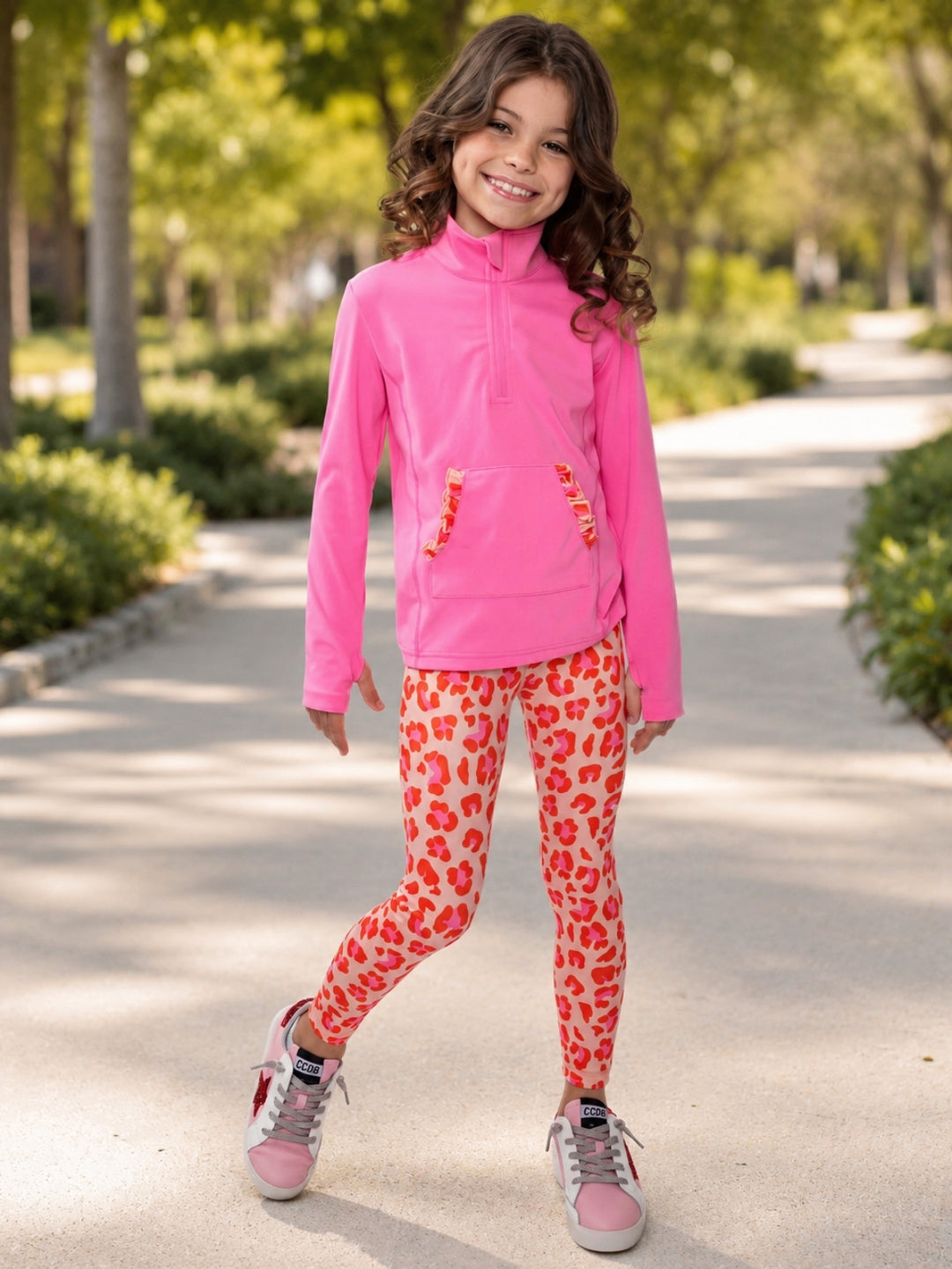 Wild Energy Leopard Pullover Top and Legging Set