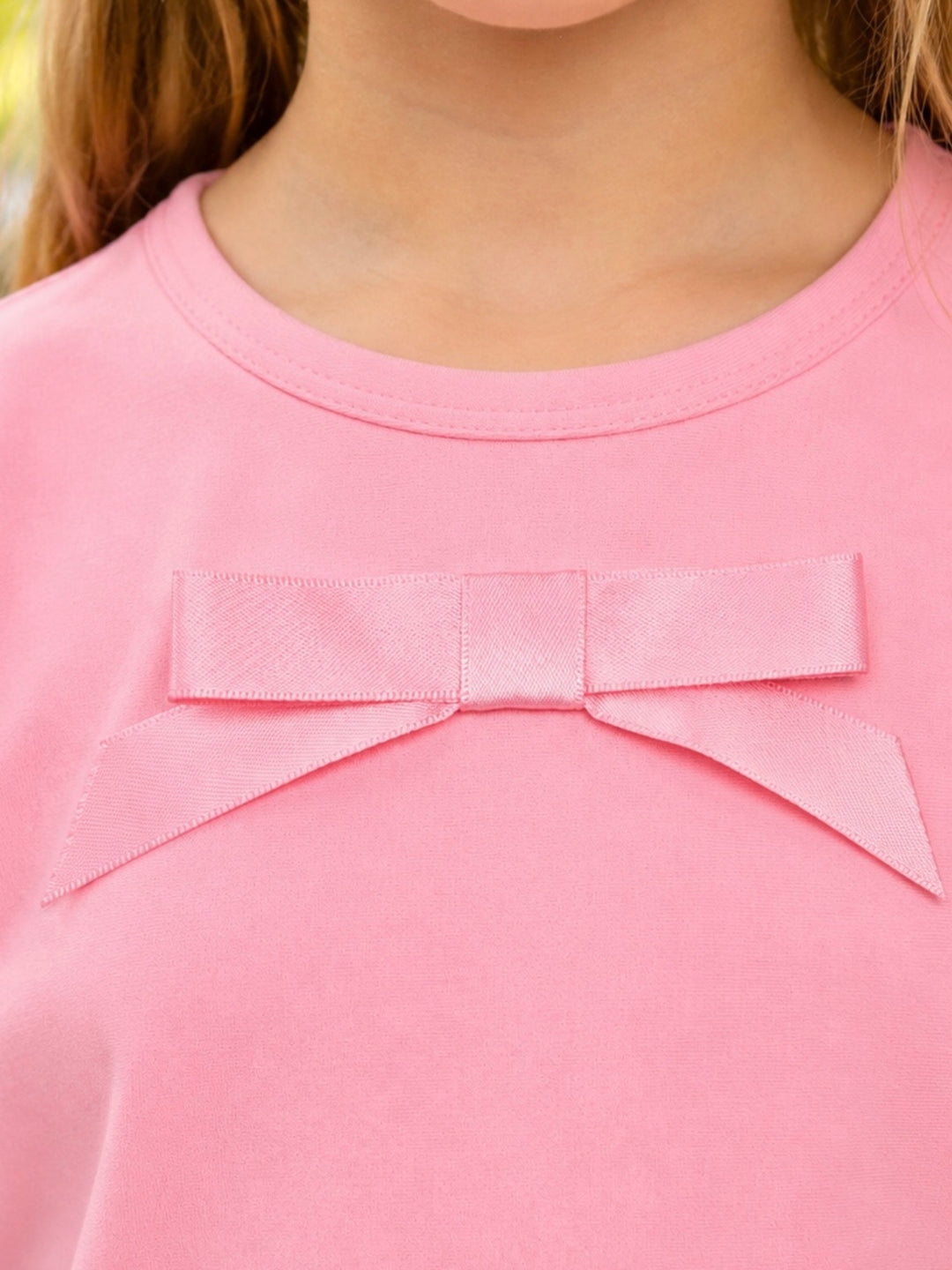 Girls sporty legging set with front bow detail