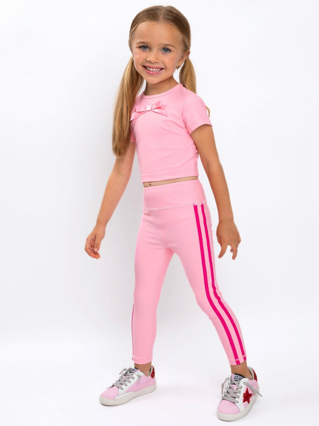 Girls matching athletic set with soft stretchy fit