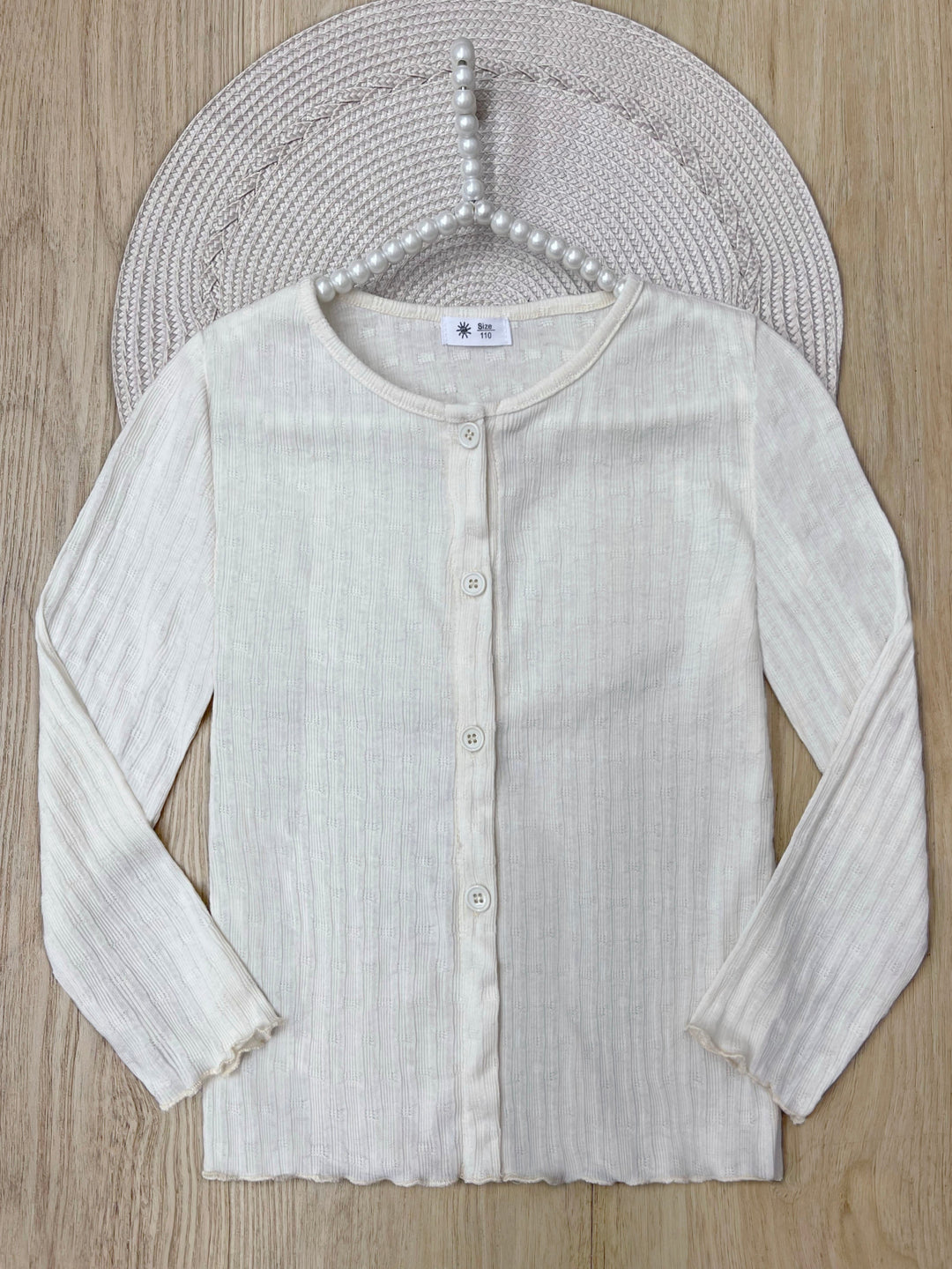 Sweet Stitch Ribbed Button-Up Cardigan