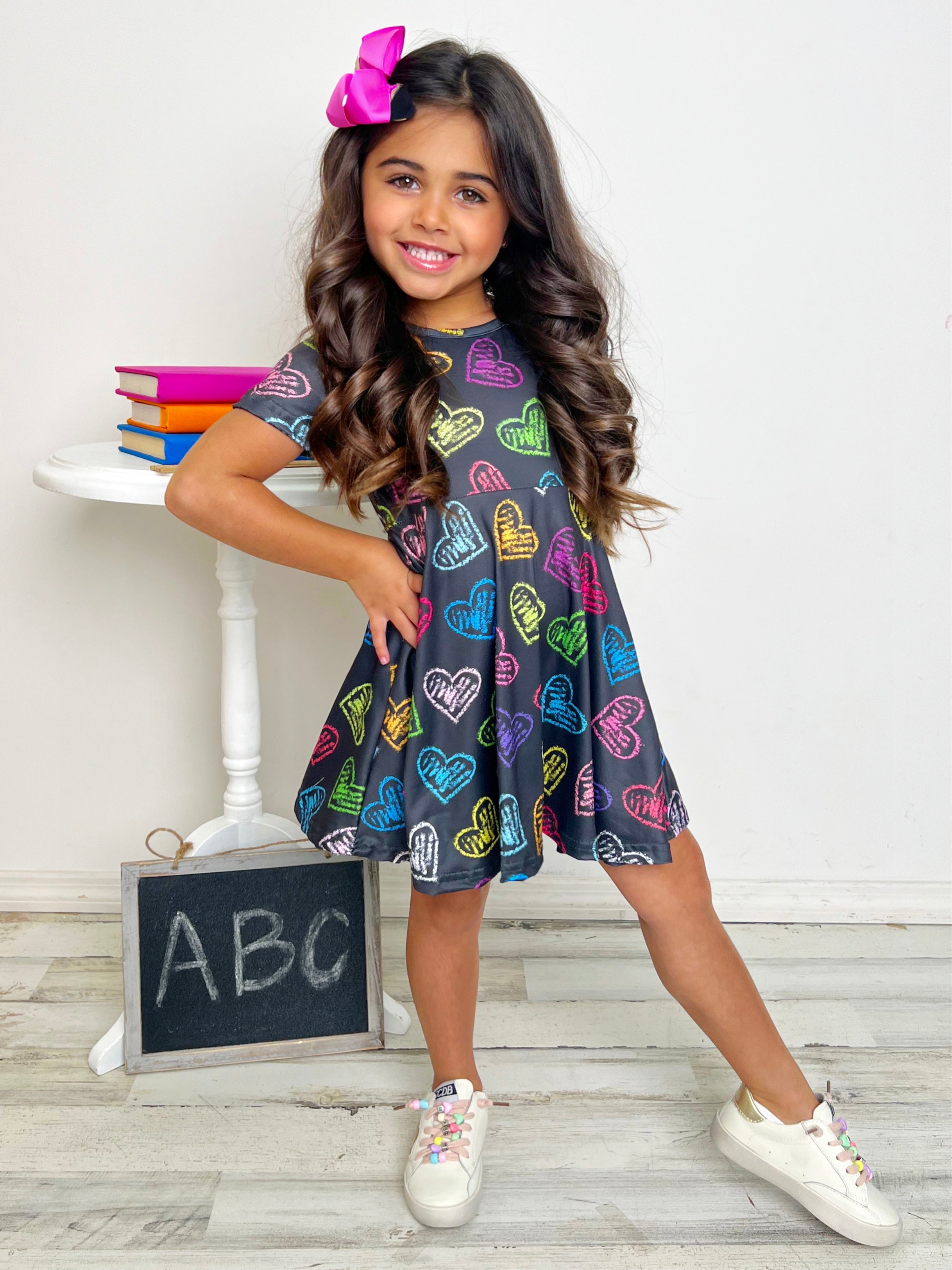 Back To School Dresses | Neon Heart Skater Dress