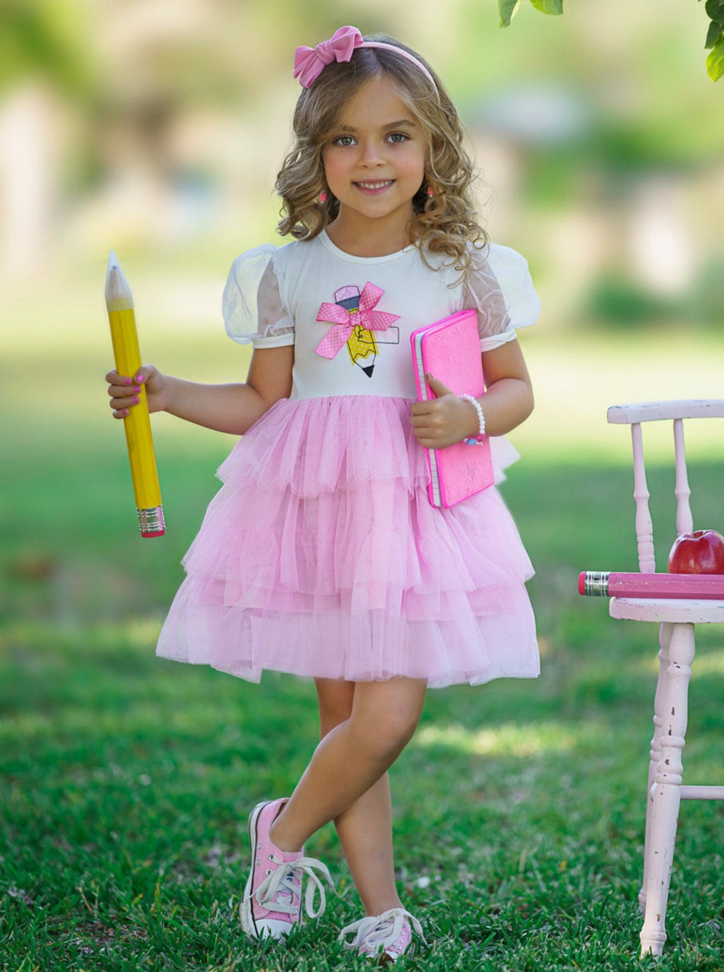 Brainy Ballerina Layered Tutu Dress White / 7Y/8Y