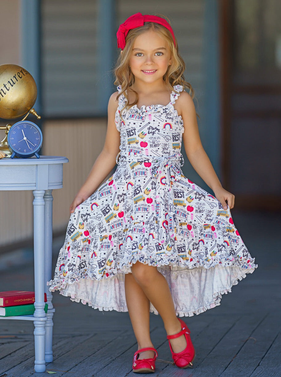 mini graduation dress Valora Scallop Hem Mini Dress