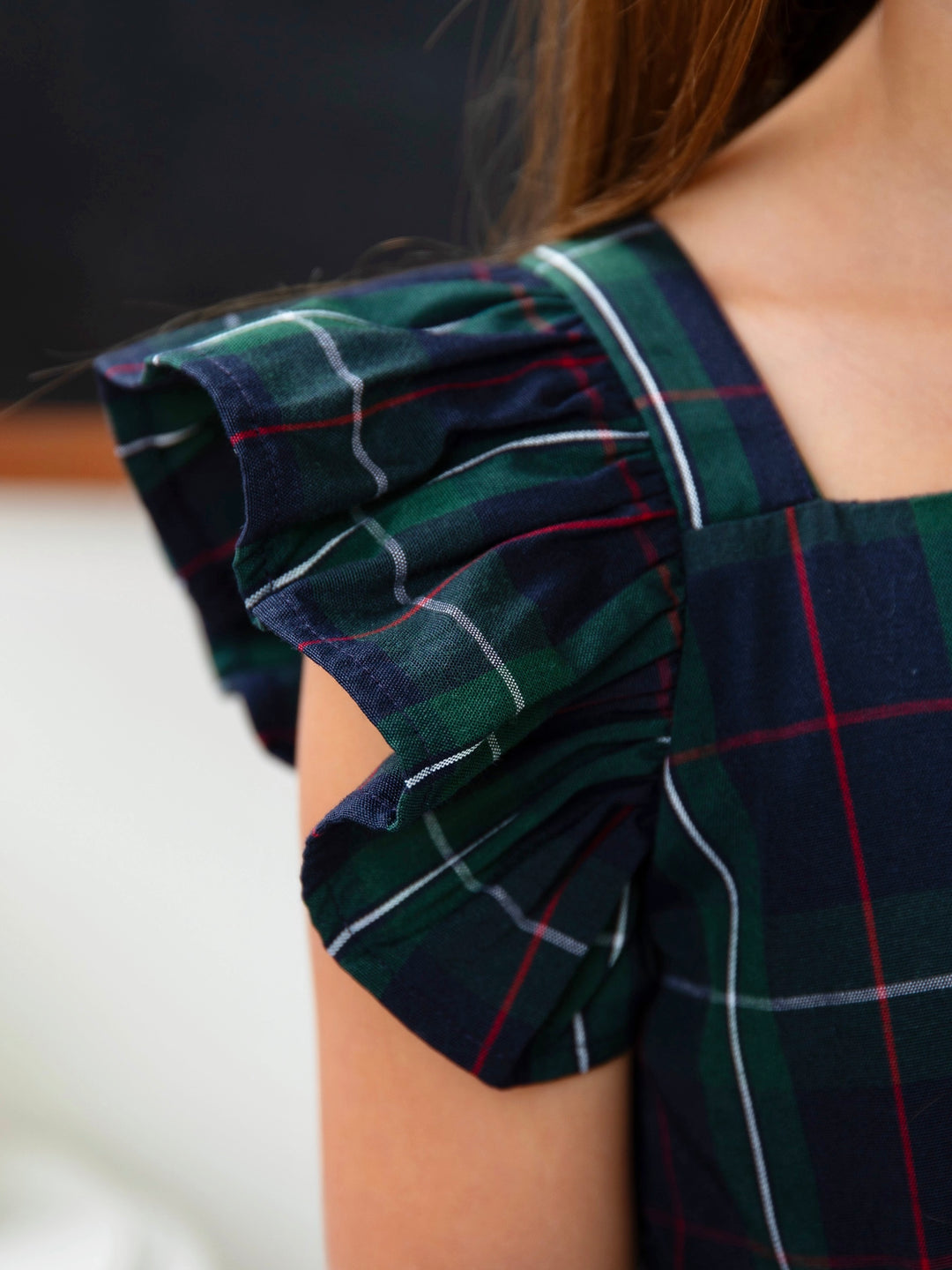 Scholarly Chic Plaid Bow Dress