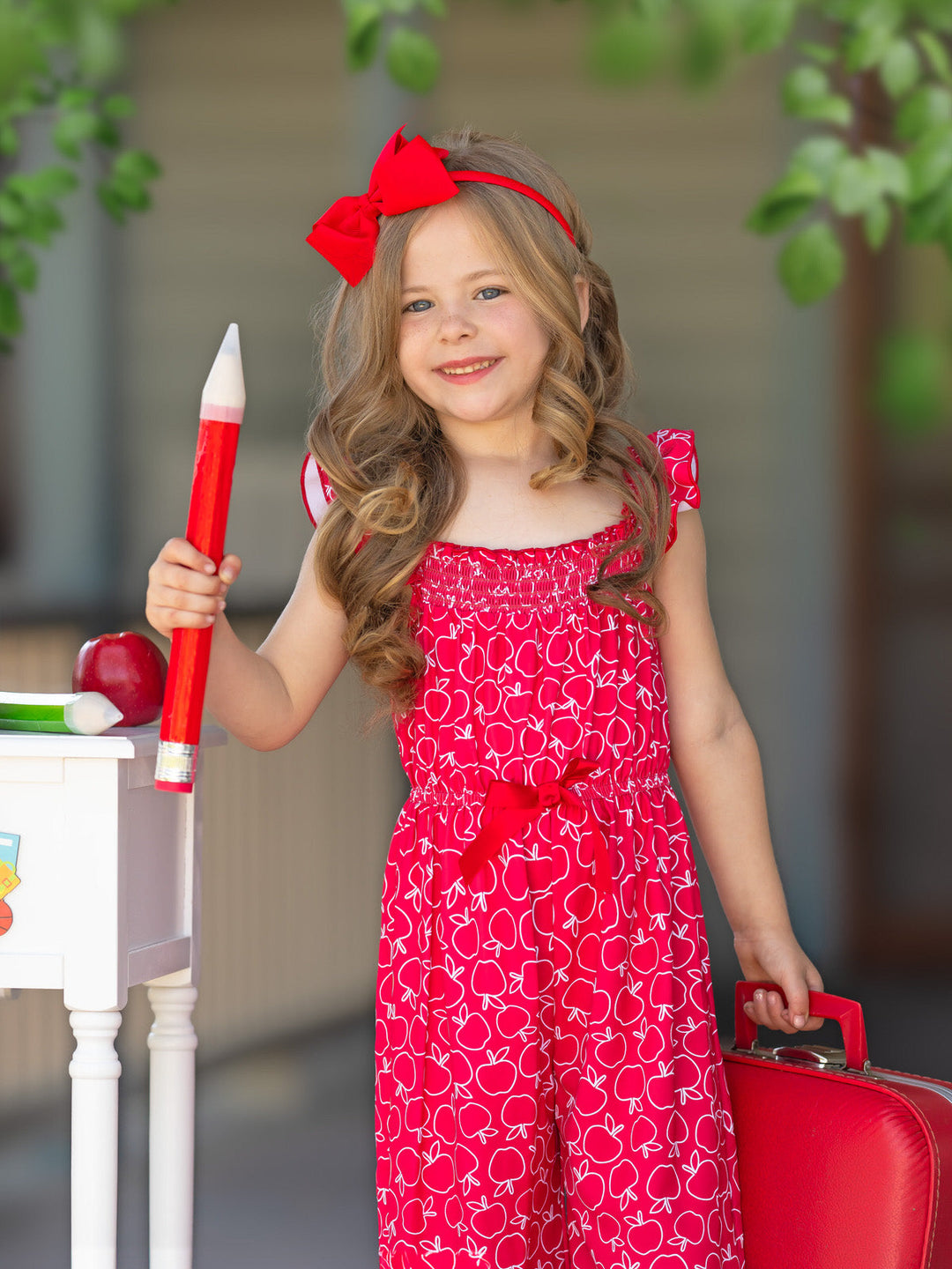 Class Muse Red Apple Jumpsuit Mia Belle Girls