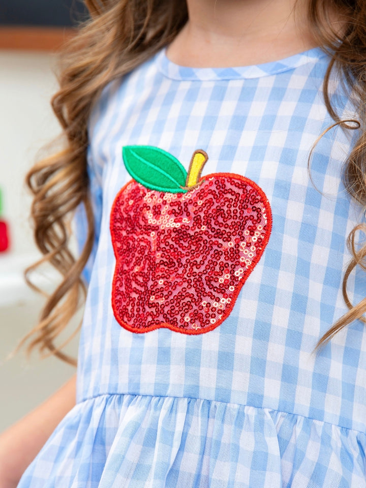 Sequin Apple Puff Sleeve Top & Red Short Set