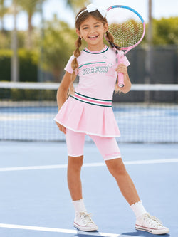 SmileyWorld Varsity Spirit Dress and Biker Short Set