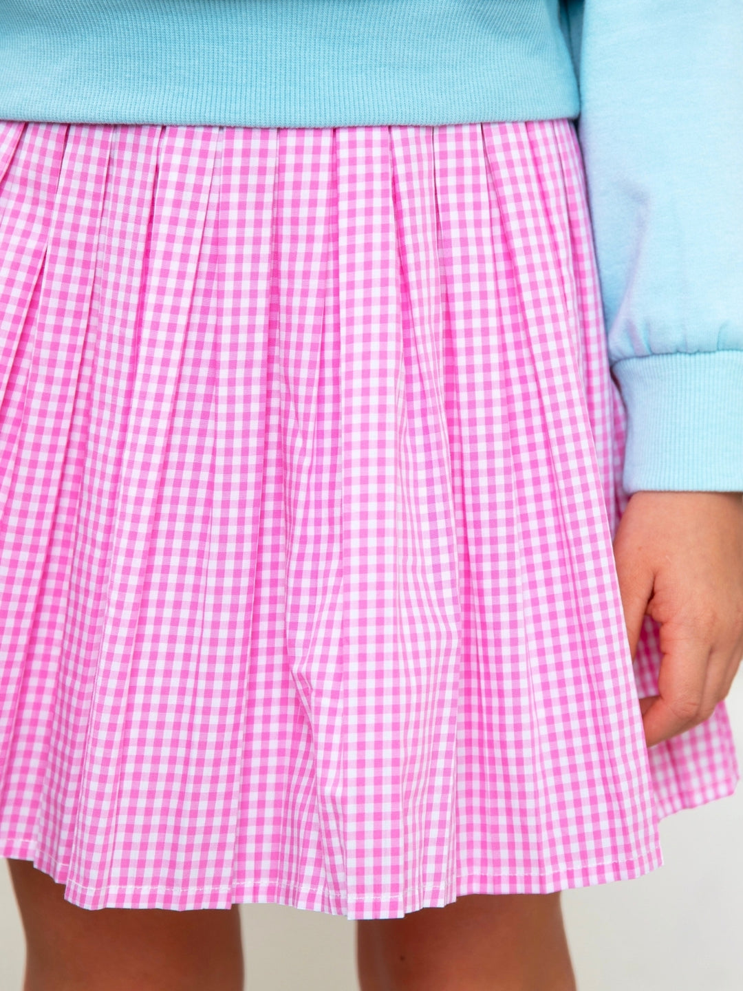 Happy School Days Sweatshirt and Gingham Skirt Set
