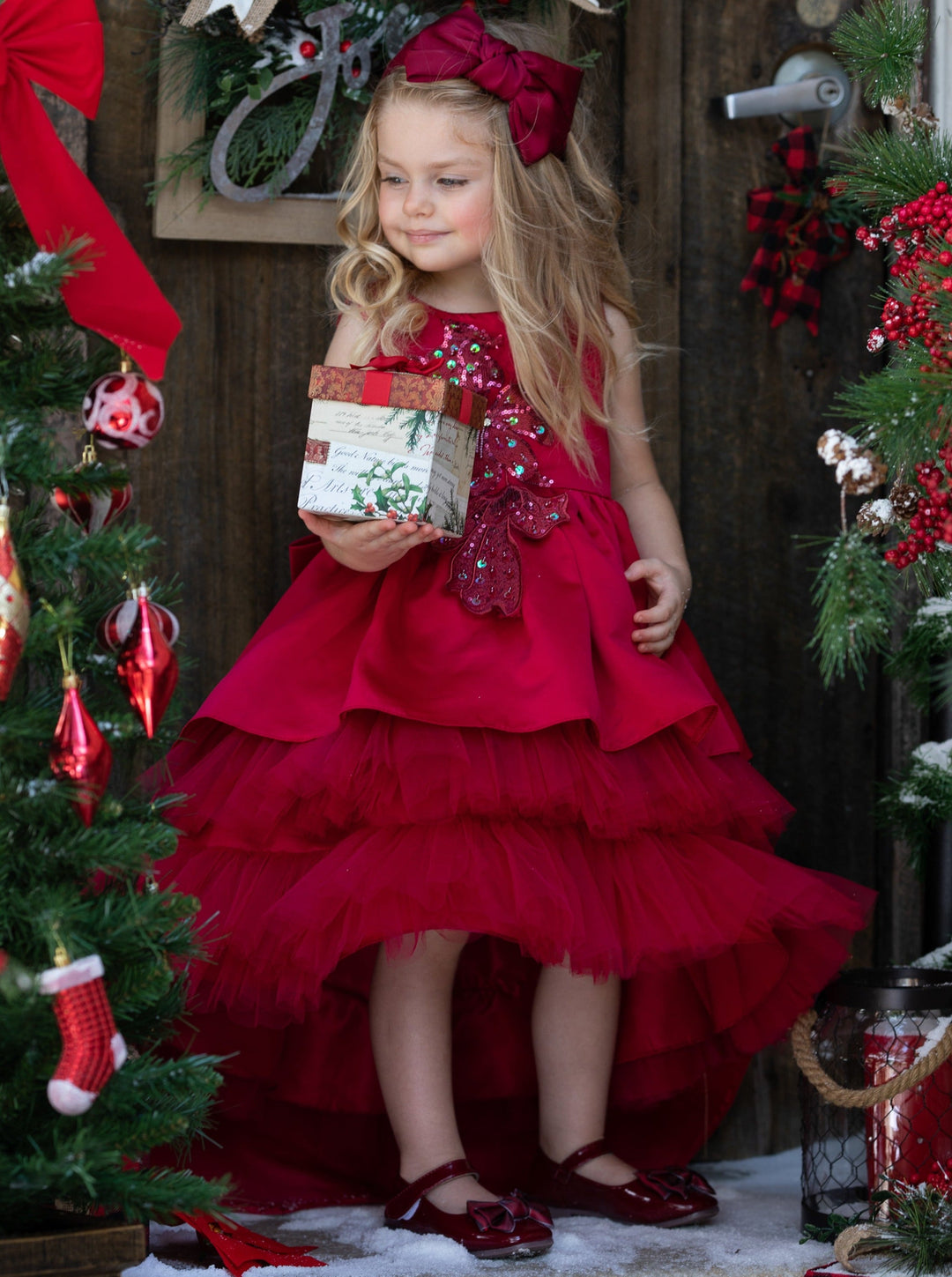 Girls Winter Formal Dress | Layered Hi-lo Dress | Mia Belle Girls