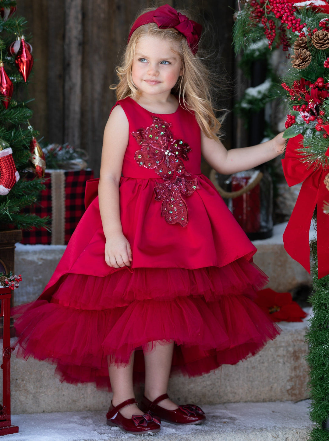 Girls Winter Formal Dress | Layered Hi-lo Dress | Mia Belle Girls