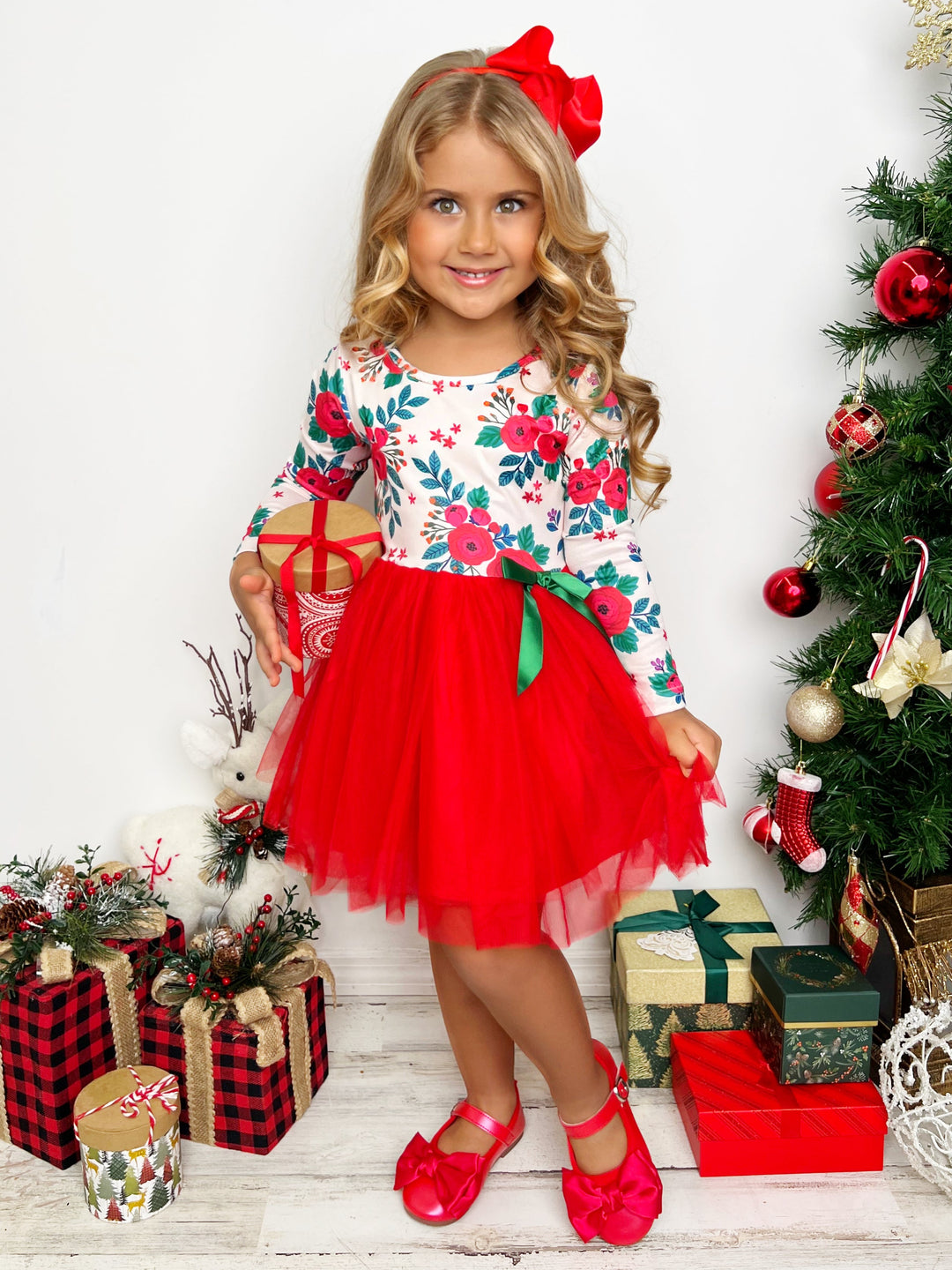 Cute Winter Dresses | Girls Winter Flower Tutu Dress | Holiday Dresses