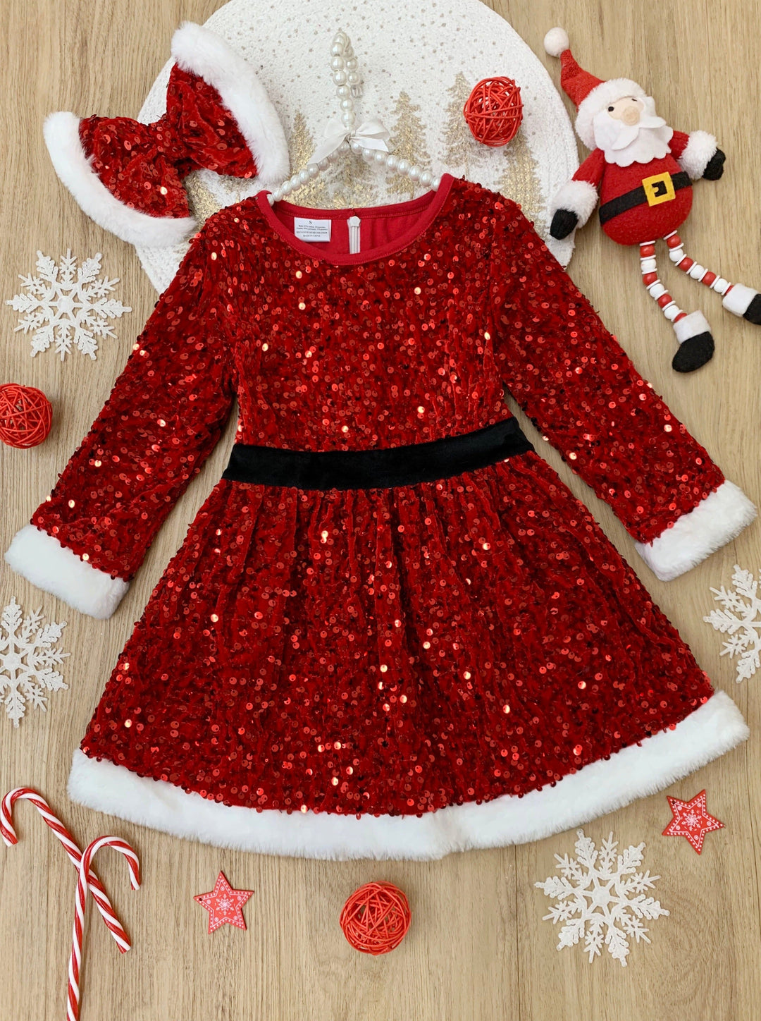 girls sparkly christmas dress Holidays Sequin V Back Dress Flower Girl Dress 498 8 / Black