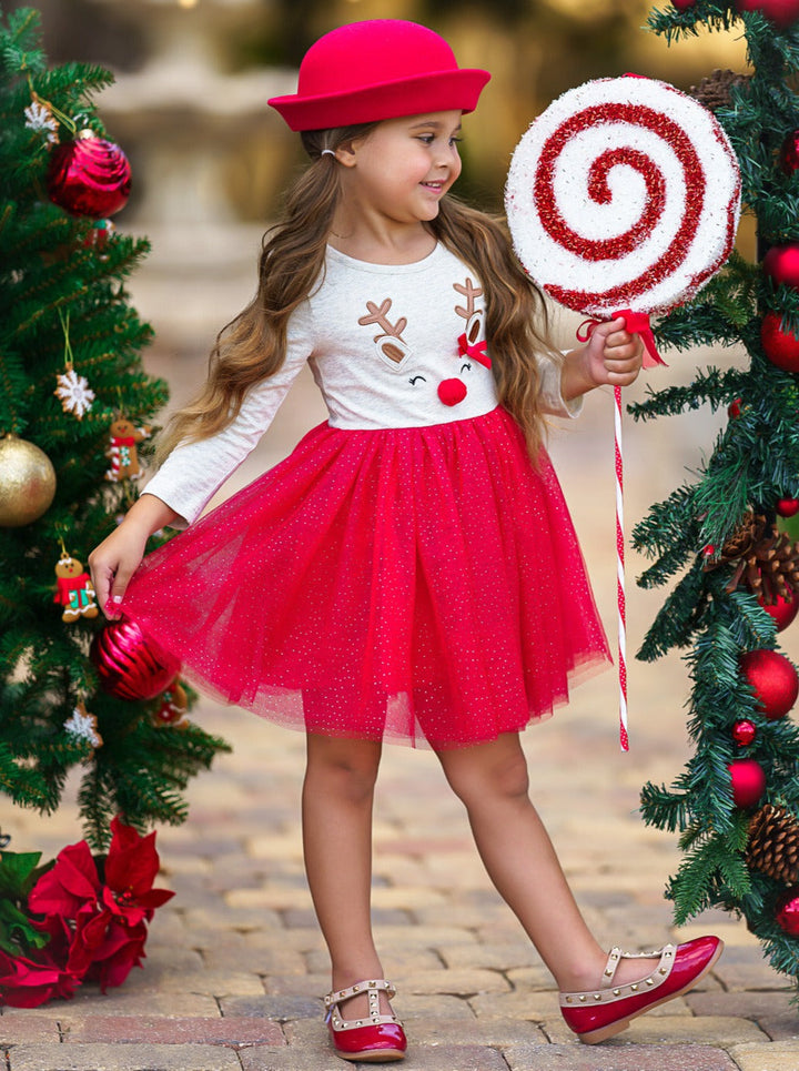 Mia Belle Girls Christmas Tutu Dress | Girls Holiday Dresses