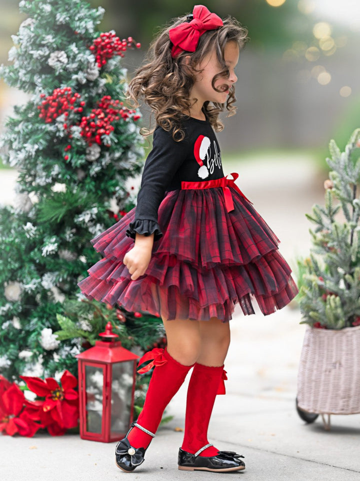 Believe Plaid Ruffled Tutu Dress Mia Belle Girls