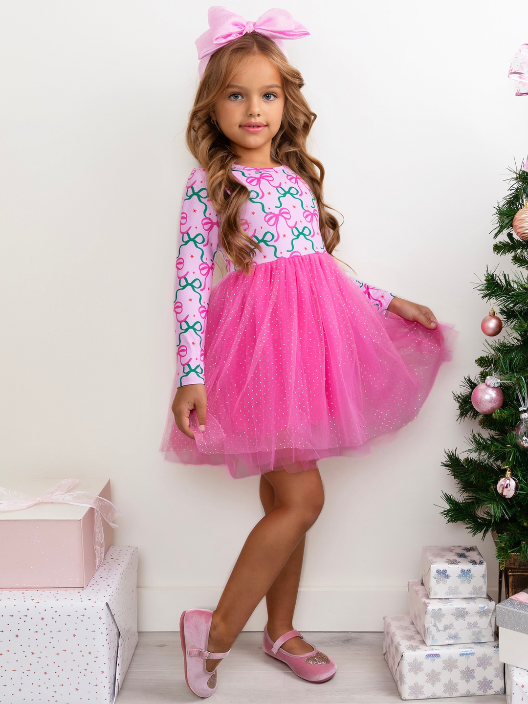 Bows & Glitter Tutu Dress