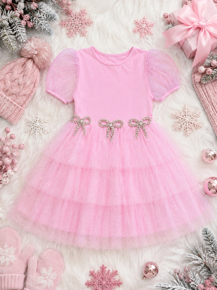 Bow Belle Pink Sparkle Tutu Dress