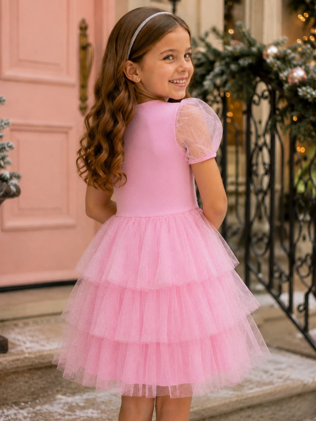 Bow Belle Pink Sparkle Tutu Dress