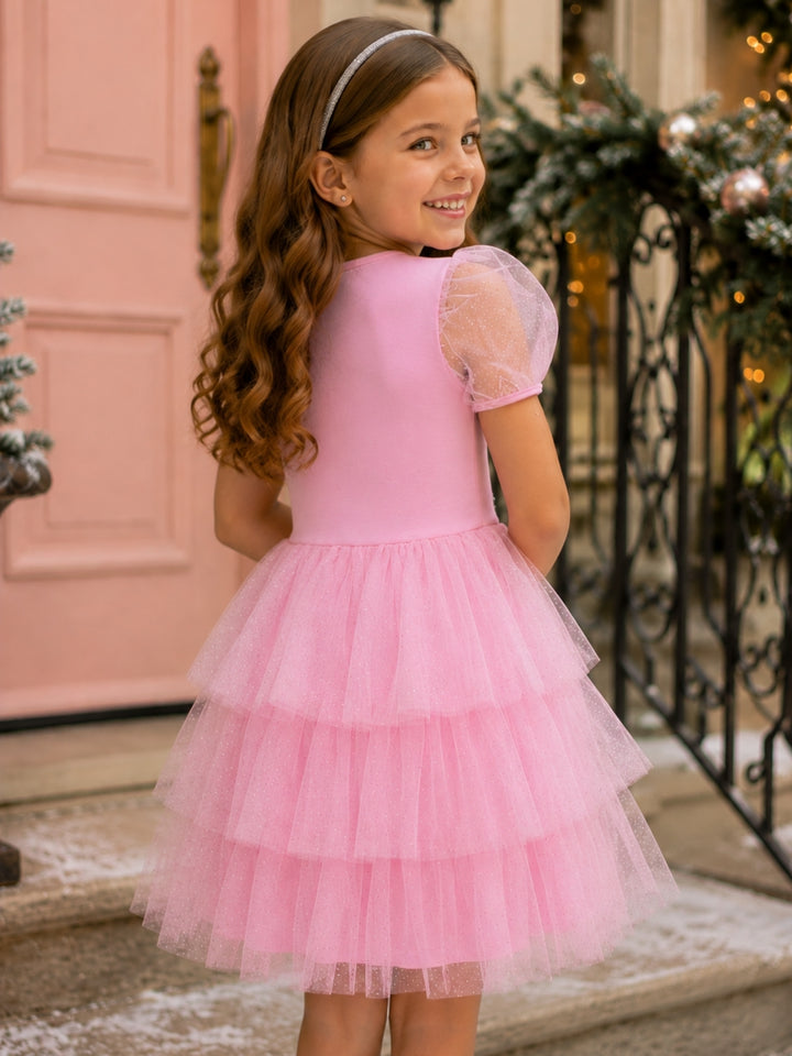 Bow Belle Pink Sparkle Tutu Dress