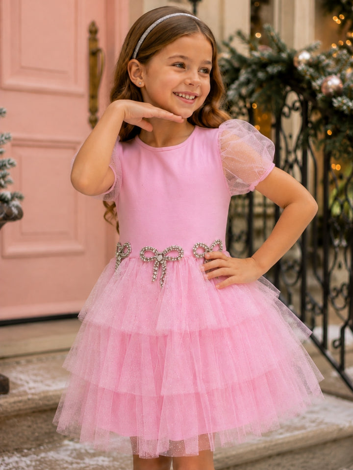 Bow Belle Pink Sparkle Tutu Dress