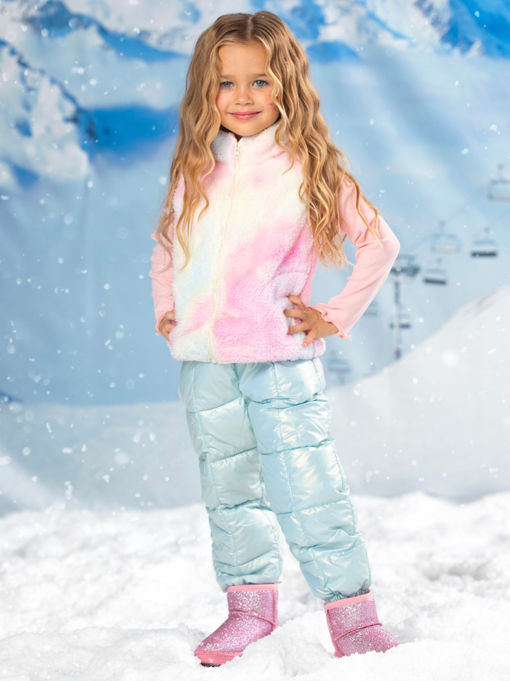 Glacier Puff Quilted Metallic Puffer Pants