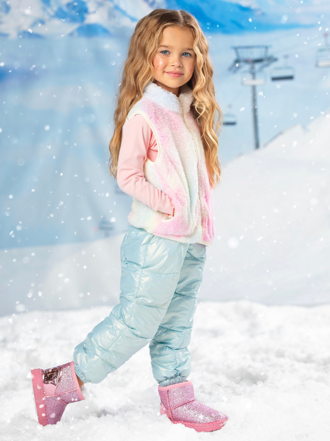 Glacier Puff Quilted Metallic Puffer Pants
