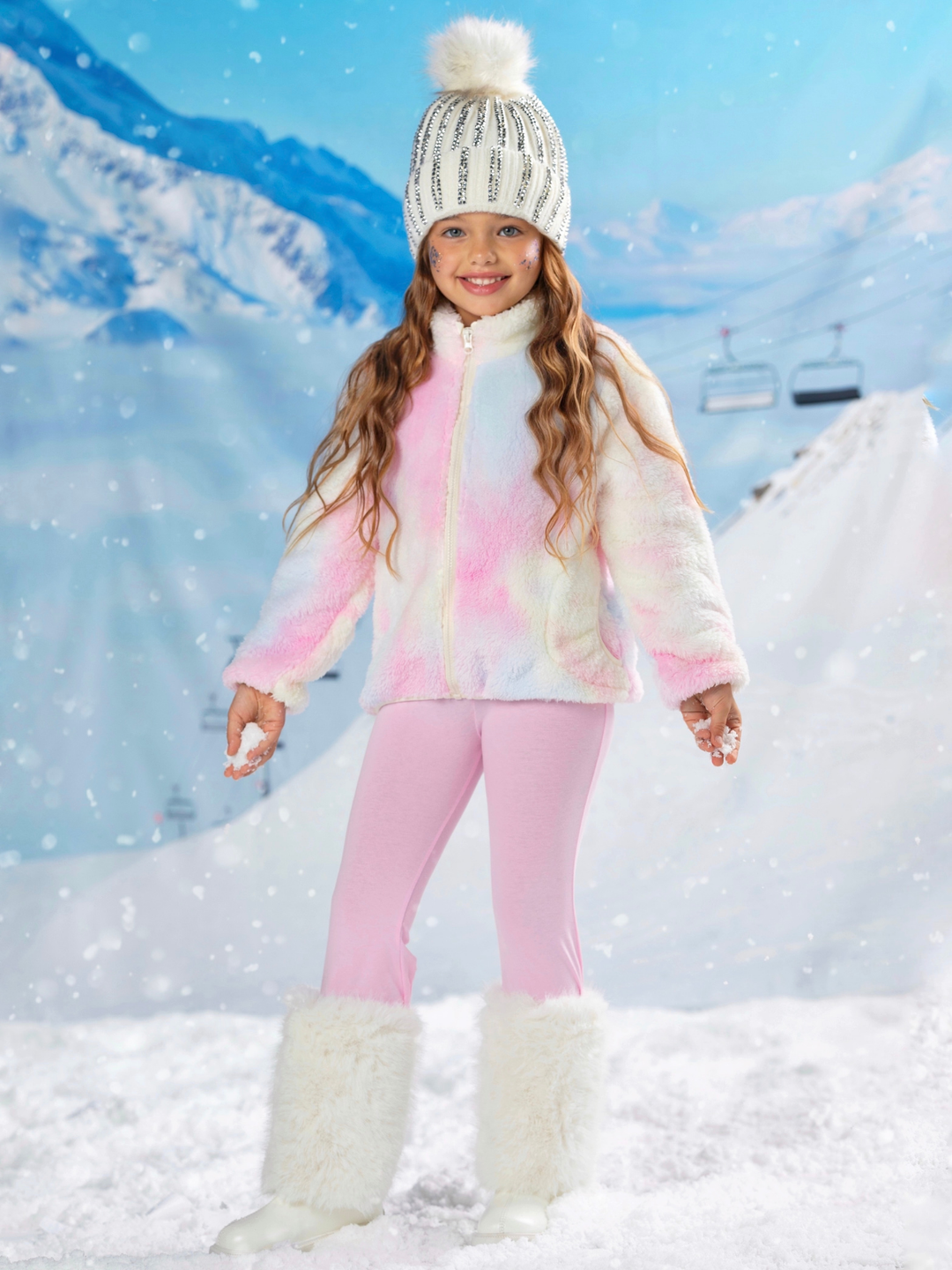 Frosted Unicorn Fleece Zip Jacket