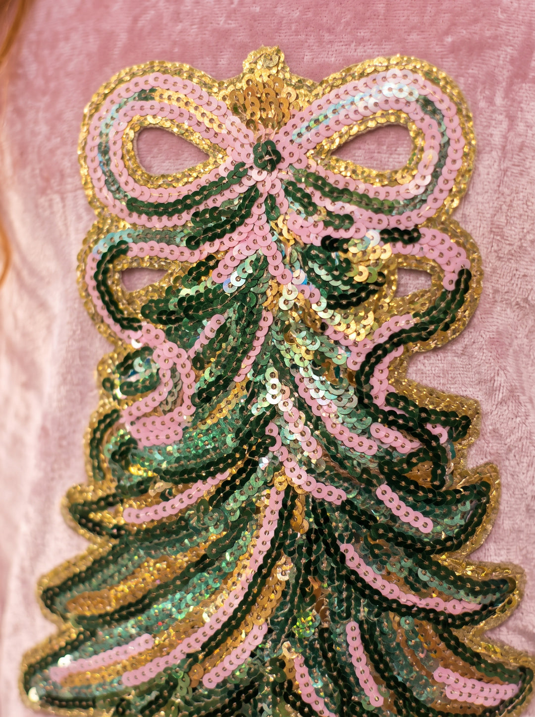 Sugarplum Sparkle Christmas Tree Velvet Top and Flare Pant Set