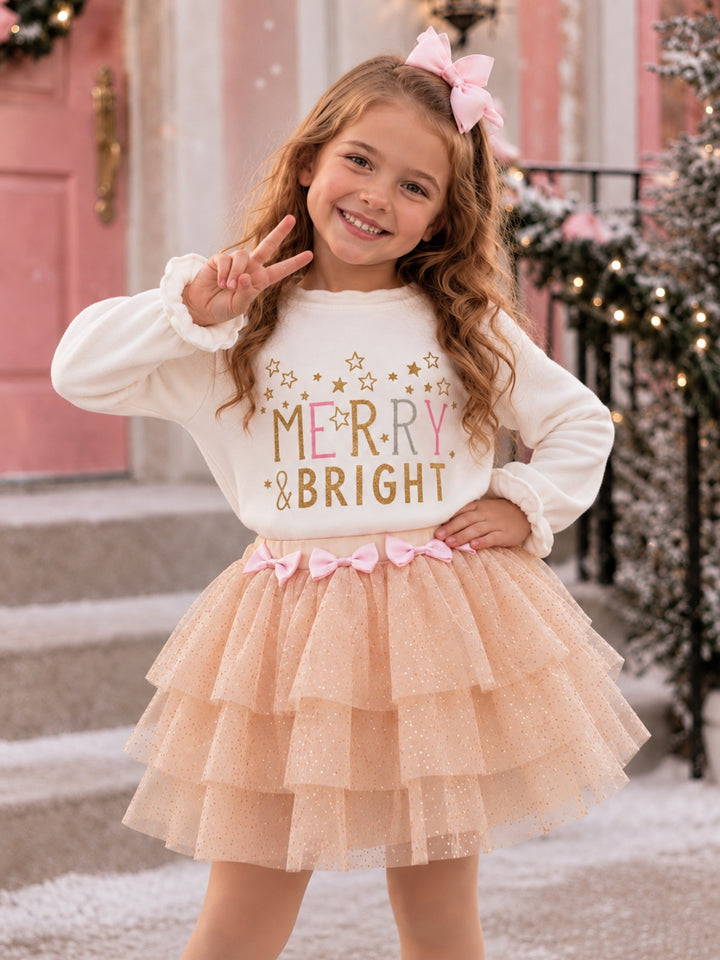 Merry Magic Holiday Top and Tutu Skirt Set
