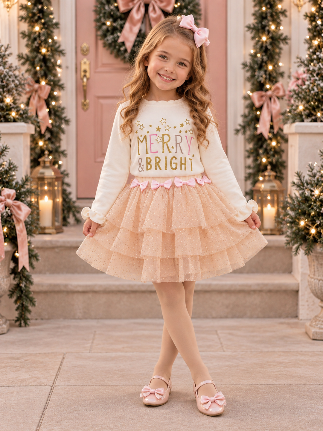 Merry Magic Holiday Top and Tutu Skirt Set