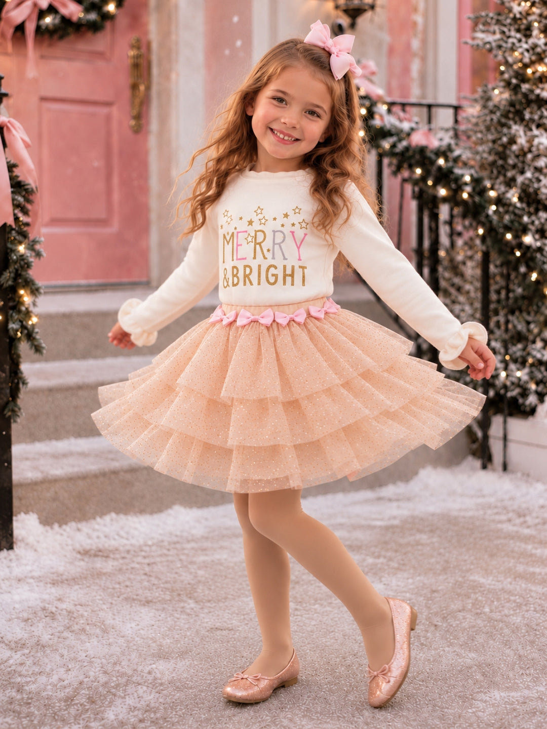 Merry Magic Holiday Top and Tutu Skirt Set