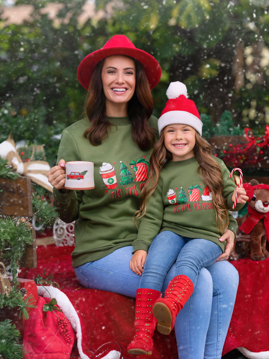 Mommy and Me Tis the Season Sweatshirt Mia Belle Girls