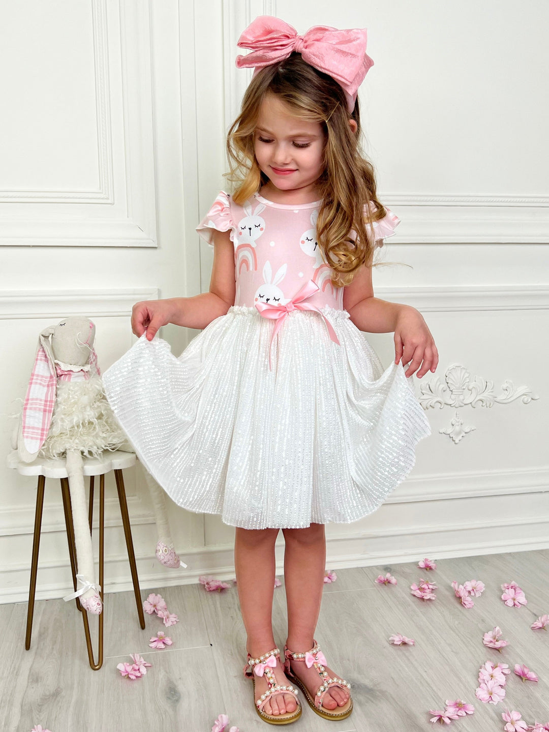 Rabbit Rainbows Sequin Tutu Dress Mia Belle Girls