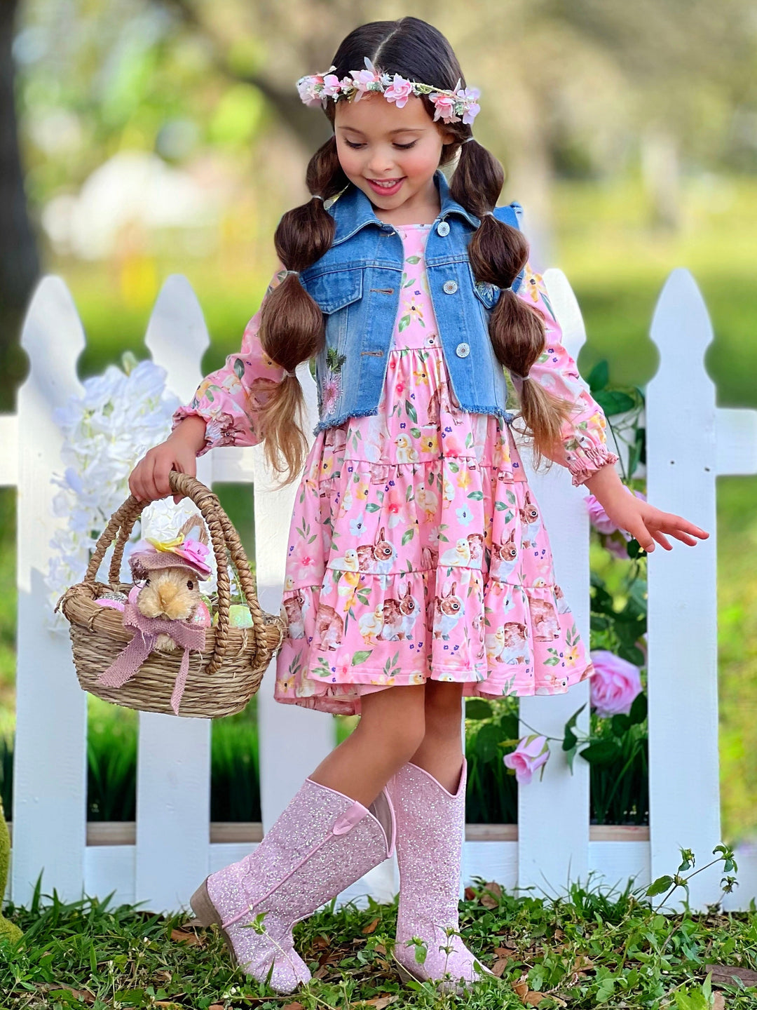 girls easter dress Spring Dress, Girls Dress, Mother Day Dress, Floral Dress, Sleeveless, Outfit, Toddler, Tween, Big Girl, Granddaughter it offers breathable comfort all day long Girls Easter Bunny Smocked Dress