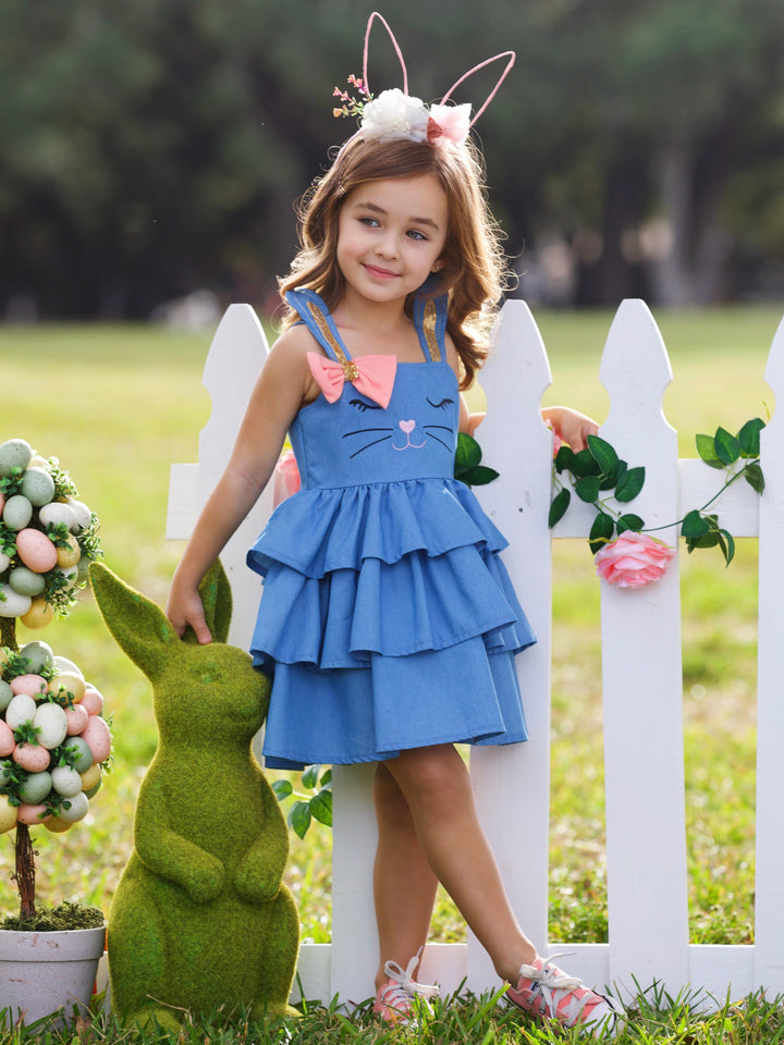 Bunny Dreams Ruffle Denim Dress