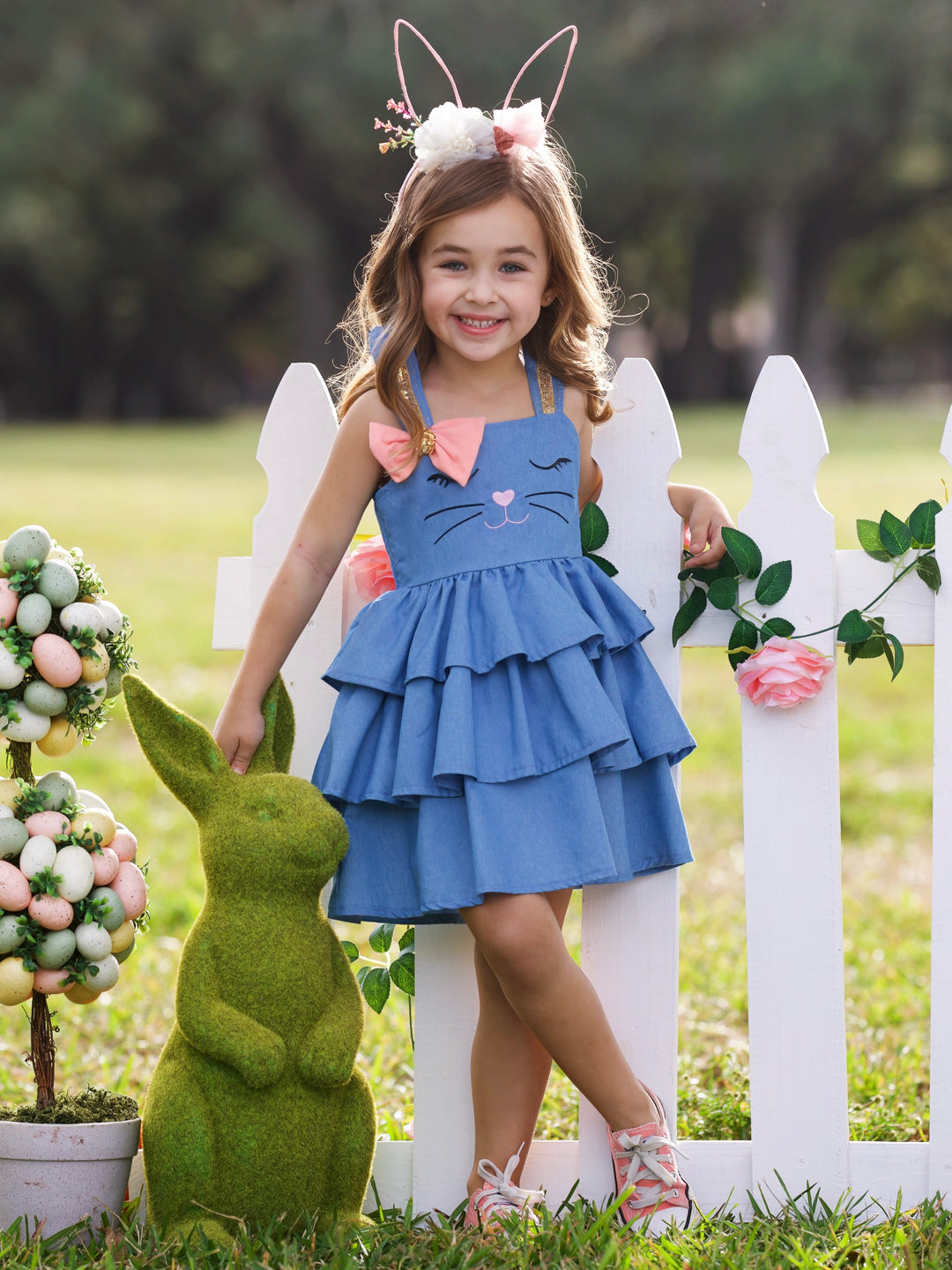 Bunny Dreams Ruffle Denim Dress