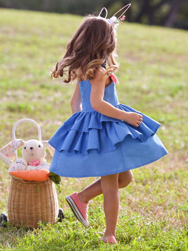 Bunny Dreams Ruffle Denim Dress