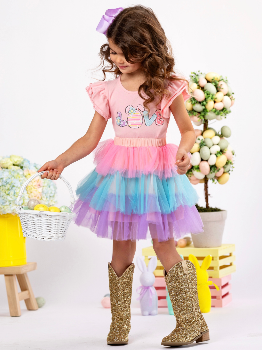 Pastel Tulle Easter Skirt Set for Girls Pastel Tulle Easter Skirt Set for Girls