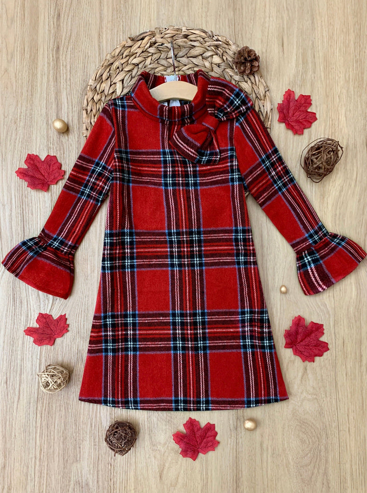 Goin' Apple-Picking Red Flannel Dress