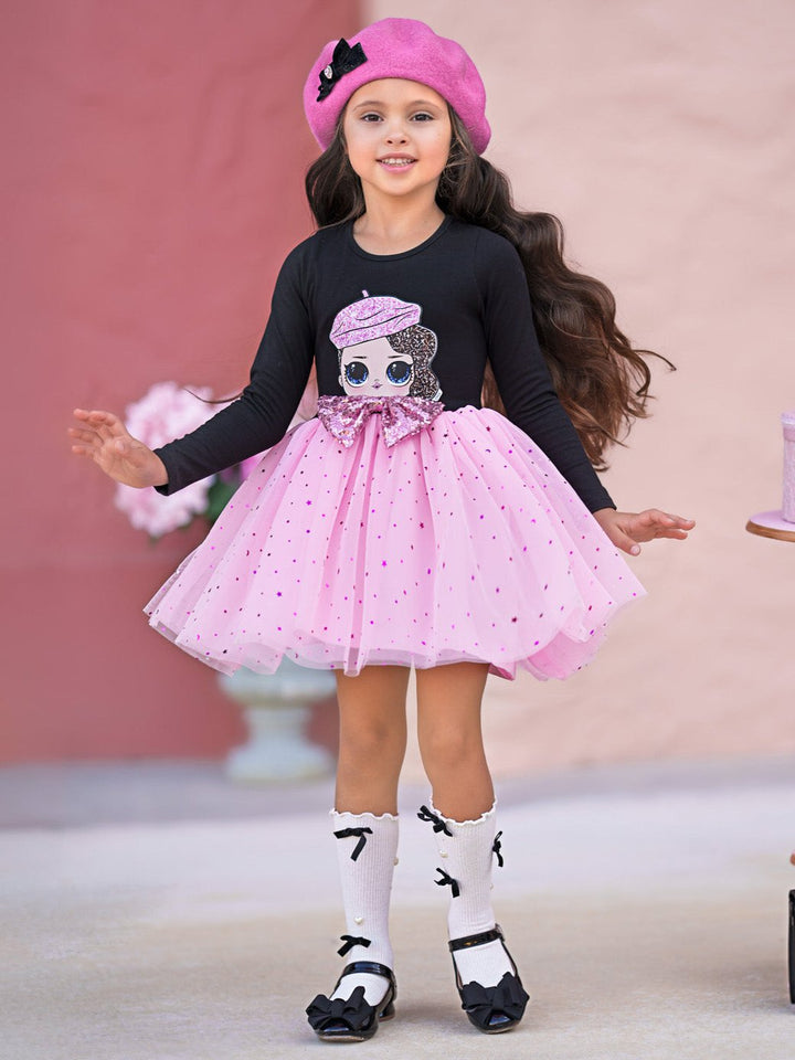 L.O.L. SURPRISE! Posh Long Sleeved Glitter Tutu Dress Mia Belle Girls