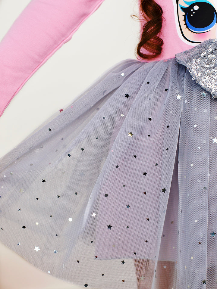 L.O.L. SURPRISE! Miss Puppy Long Sleeved Glitter Tutu Dress Mia Belle Girls